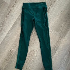 PINK victoria secret velvet green leggings